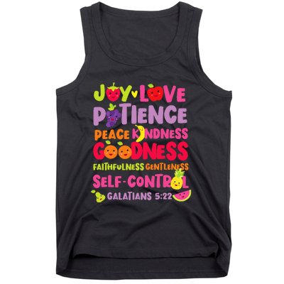 Christian Bible Verse Fruit Of The Spirit Galatians 522 Tank Top