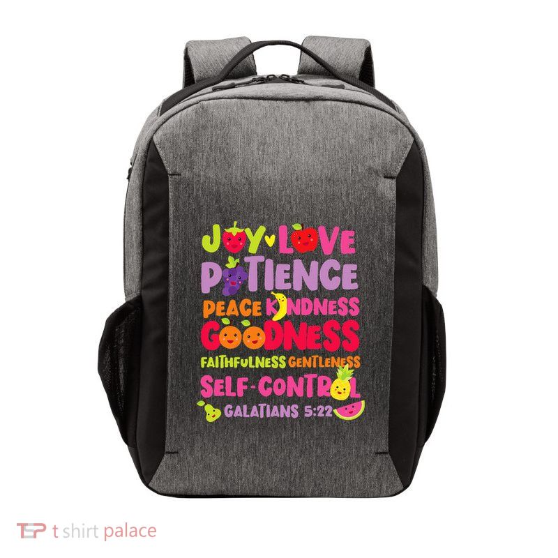 Christian Bible Verse Fruit Of The Spirit Galatians 522 Vector Backpack