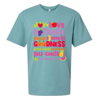 Christian Bible Verse Fruit Of The Spirit Galatians 522 Sueded Cloud Jersey T-Shirt