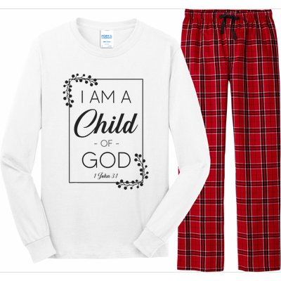 Christian Bible Verse I Am A Child Of God 1 John 31 Long Sleeve Pajama Set