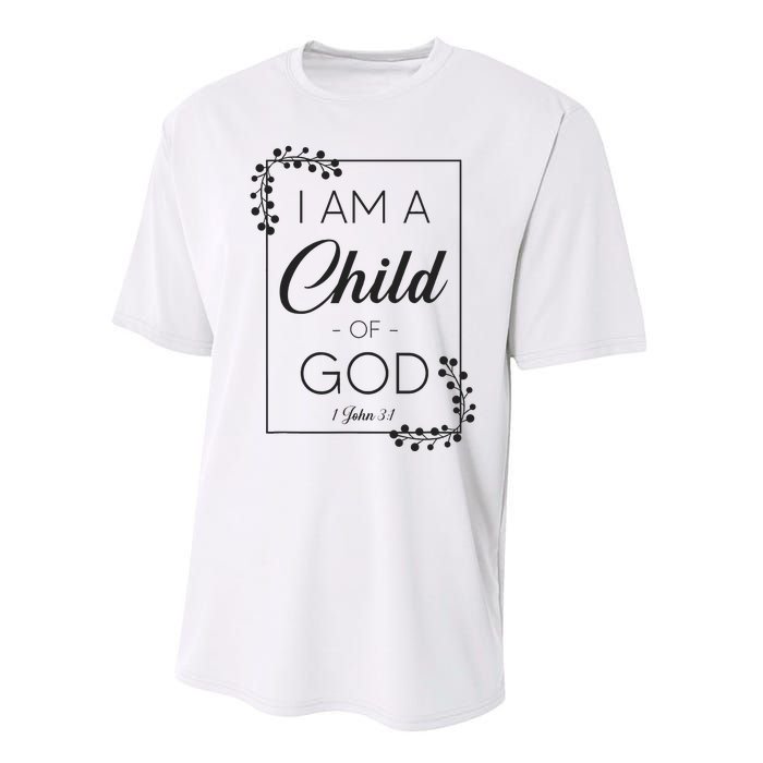 Christian Bible Verse I Am A Child Of God 1 John 31 Performance Sprint T-Shirt