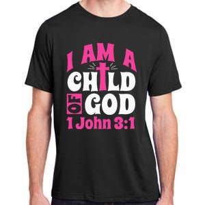 Christian Bible Verse I Am A Child Of God 1 John 31 Cross Adult ChromaSoft Performance T-Shirt