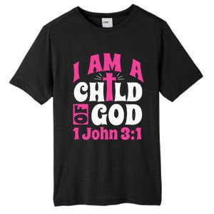 Christian Bible Verse I Am A Child Of God 1 John 31 Cross Tall Fusion ChromaSoft Performance T-Shirt