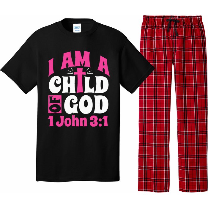 Christian Bible Verse I Am A Child Of God 1 John 31 Cross Pajama Set