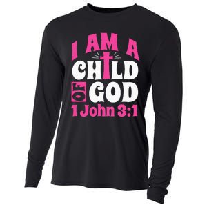 Christian Bible Verse I Am A Child Of God 1 John 31 Cross Cooling Performance Long Sleeve Crew