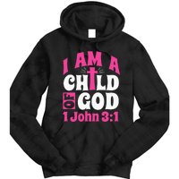 Christian Bible Verse I Am A Child Of God 1 John 31 Cross Tie Dye Hoodie