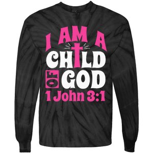 Christian Bible Verse I Am A Child Of God 1 John 31 Cross Tie-Dye Long Sleeve Shirt