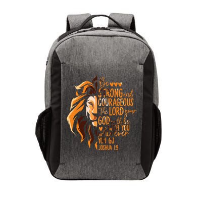Christian Bible Verse Joshua 1:9 Lion Inspirational Religious Faith Jesus God Vector Backpack