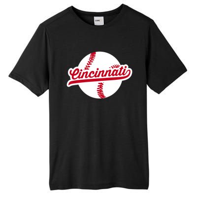 Cincinnati Baseball Vintage Ohio Pride Love City Red Tall Fusion ChromaSoft Performance T-Shirt