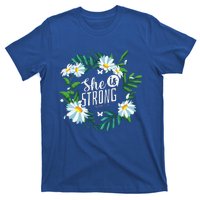 Christian Bible Verse She Is Strong Proverbs 3125 Flower T-Shirt