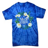 Christian Bible Verse She Is Strong Proverbs 3125 Flower Tie-Dye T-Shirt