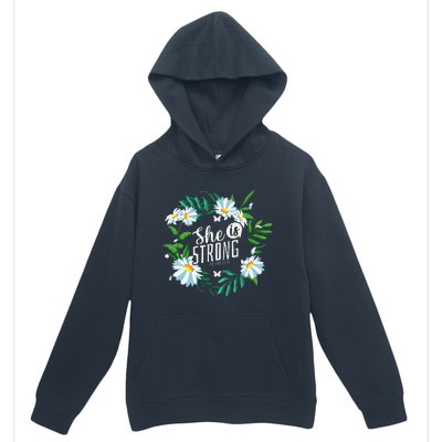 Christian Bible Verse She Is Strong Proverbs 3125 Flower Urban Pullover Hoodie