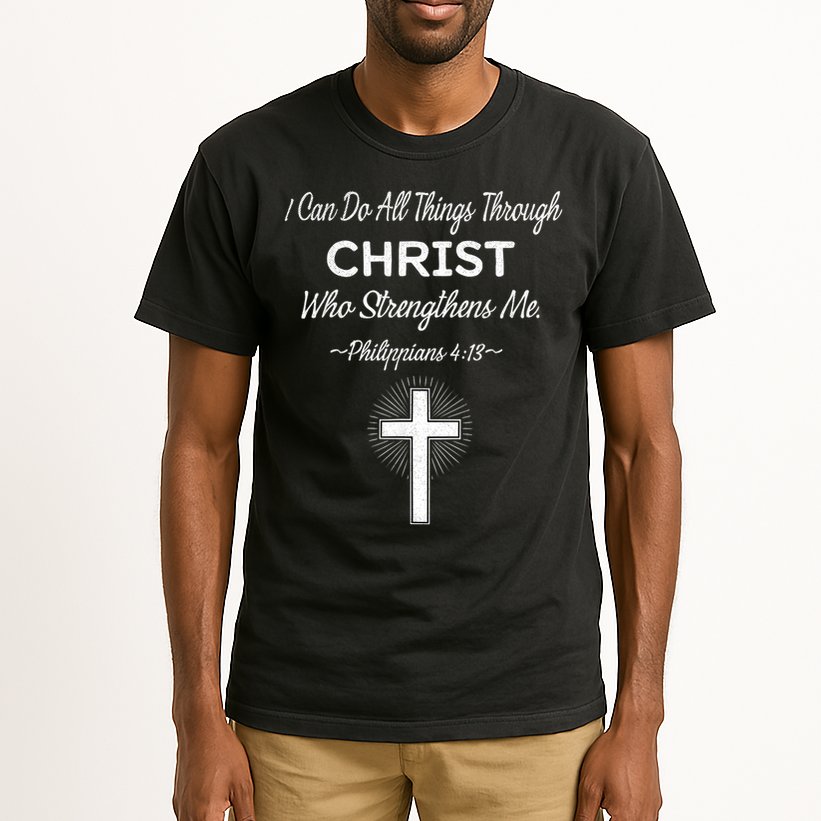 Christian  Bible Verse Jesus I Can Do All Things Christ Tall T-Shirt