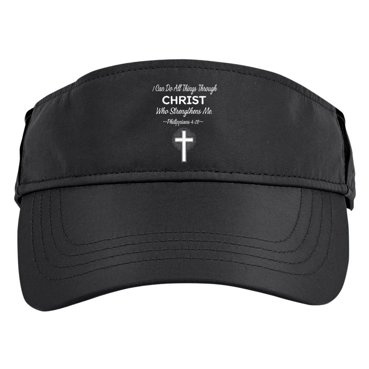 Christian  Bible Verse Jesus I Can Do All Things Christ Adult Drive Performance Visor