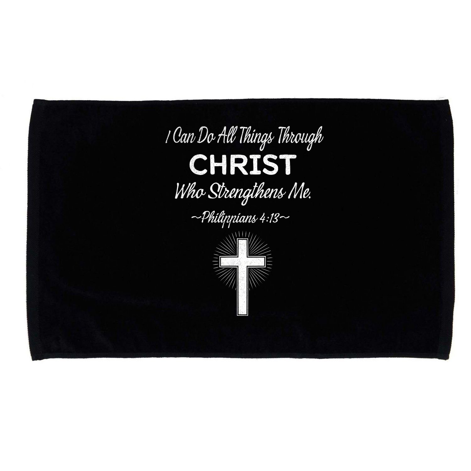 Christian  Bible Verse Jesus I Can Do All Things Christ Microfiber Hand Towel