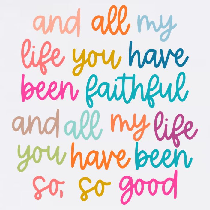 Christian Bible Verse And All My Life You Have Been Faithful Bright Garment-Dyed Sweatshirt
