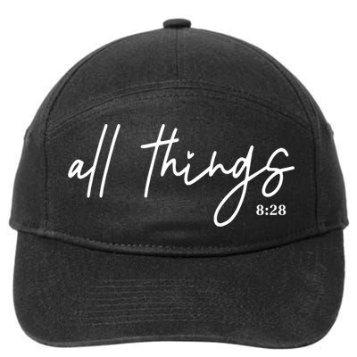 Christian Bible Verse Romans All Things Faith Religious 7-Panel Snapback Hat
