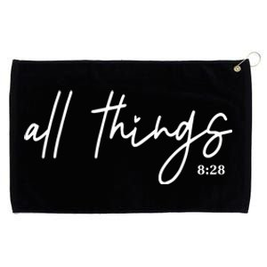 Christian Bible Verse Romans All Things Faith Religious Grommeted Golf Towel