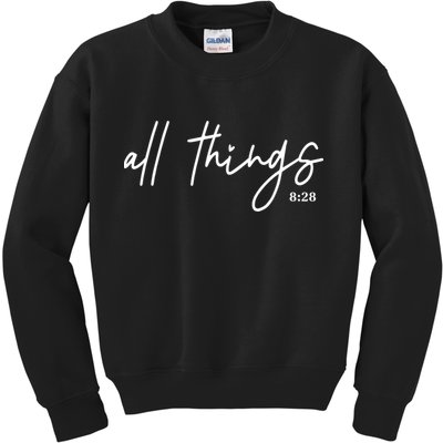 Christian Bible Verse Romans All Things Faith Religious Kids Sweatshirt