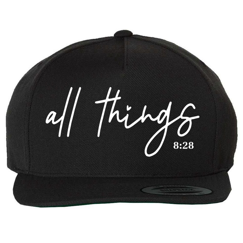 Christian Bible Verse Romans All Things Faith Religious Wool Snapback Cap