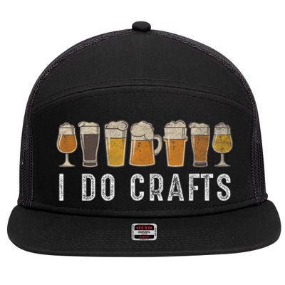 Craft Beer Vintage I Do Crafts Home Brew 7 Panel Mesh Trucker Snapback Hat