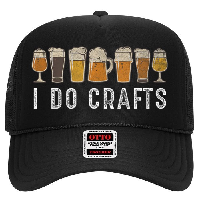 Craft Beer Vintage I Do Crafts Home Brew High Crown Mesh Back Trucker Hat