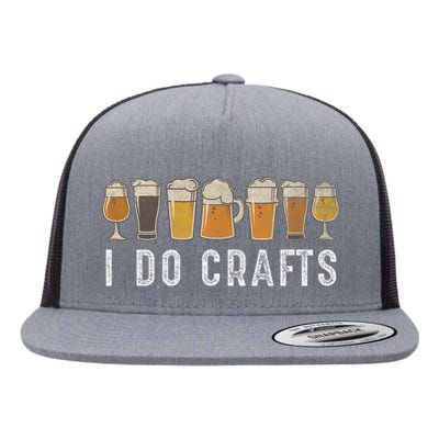 Craft Beer Vintage I Do Crafts Home Brew Flat Bill Trucker Hat