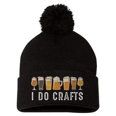 Craft Beer Vintage I Do Crafts Home Brew Pom Pom 12in Knit Beanie