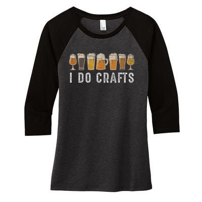 Craft Beer Vintage I Do Crafts Home Brew Women's Tri-Blend 3/4-Sleeve Raglan Shirt