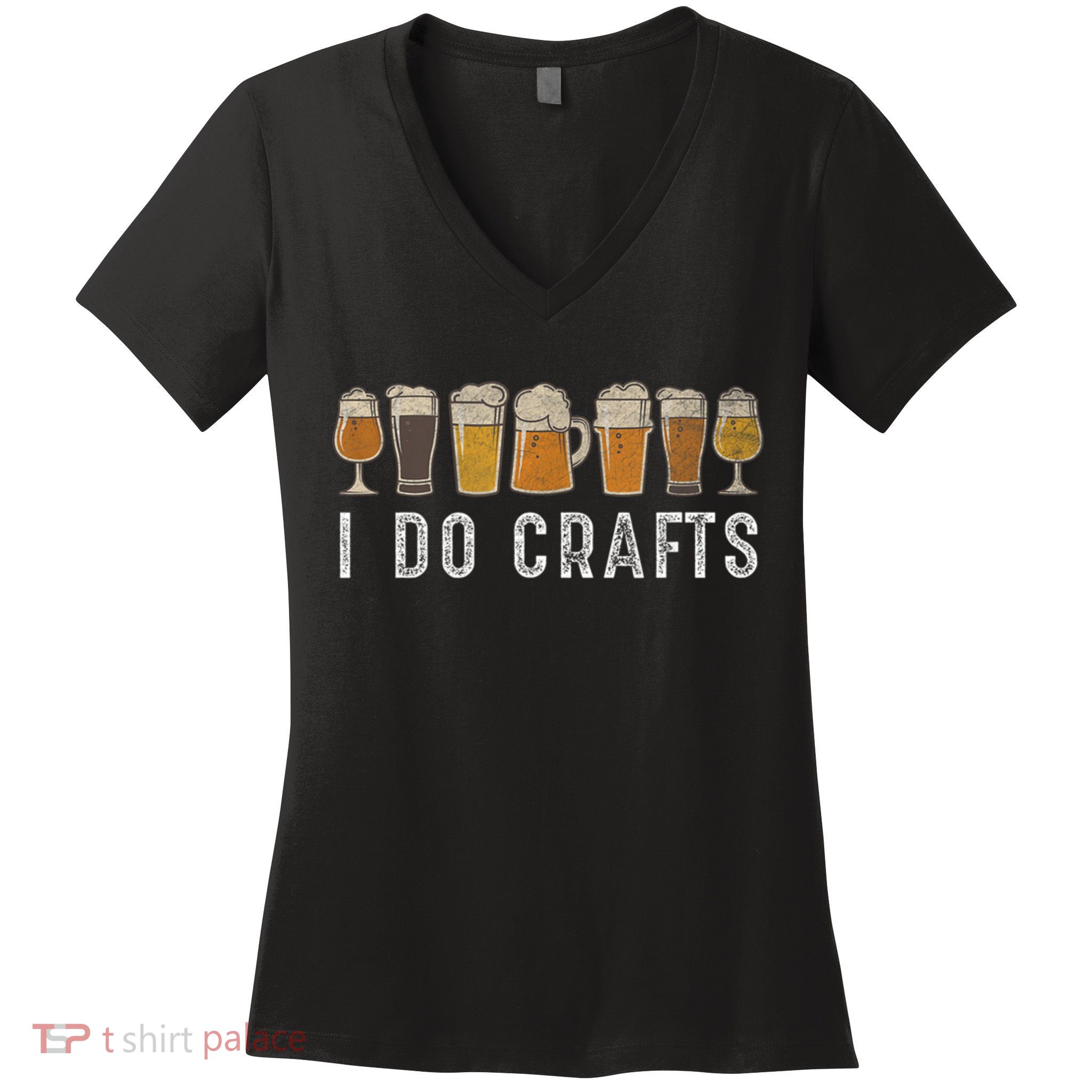 Craft Beer Vintage I Do Crafts Home Brew Women's V-Neck T-Shirt