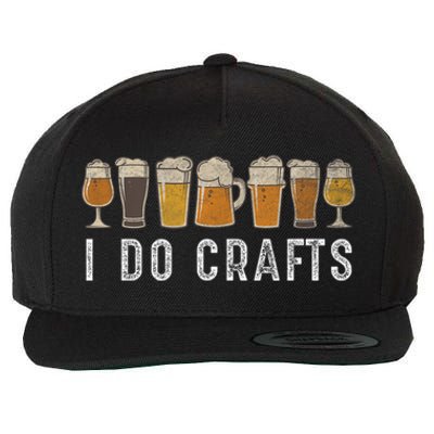 Craft Beer Vintage I Do Crafts Home Brew Wool Snapback Cap