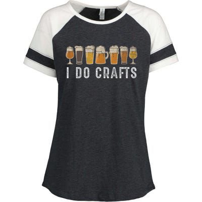 Craft Beer Vintage I Do Crafts Home Brew Enza Ladies Jersey Colorblock Tee