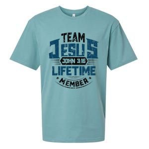 Christian Bible Verse Team Jesus Lifetime Member Scripture Sueded Cloud Jersey T-Shirt