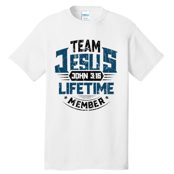 Christian Bible Verse Team Jesus Lifetime Member Scripture Tall T-Shirt