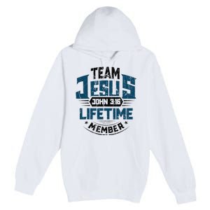 Christian Bible Verse Team Jesus Lifetime Member Scripture Premium Pullover Hoodie