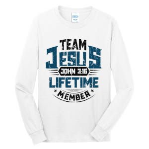 Christian Bible Verse Team Jesus Lifetime Member Scripture Tall Long Sleeve T-Shirt