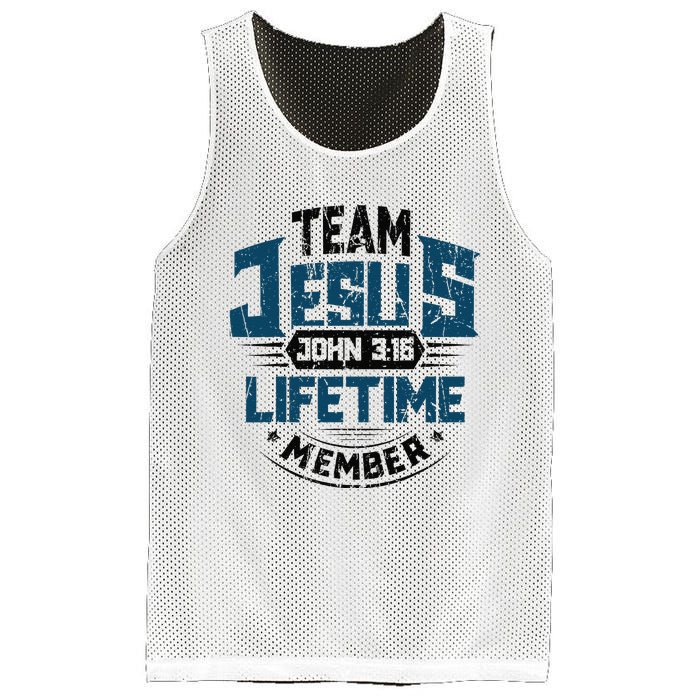 Christian Bible Verse Team Jesus Lifetime Member Scripture Mesh Reversible Basketball Jersey Tank