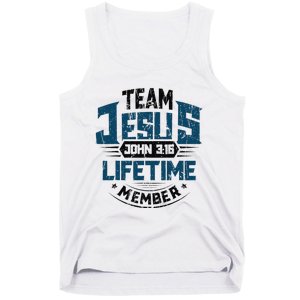 Christian Bible Verse Team Jesus Lifetime Member Scripture Tank Top