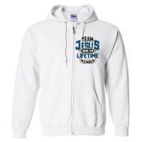 Christian Bible Verse Team Jesus Lifetime Member Scripture Full Zip Hoodie