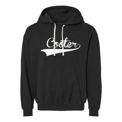 COOTER Baseball Vintage Retro Font Garment-Dyed Fleece Hoodie