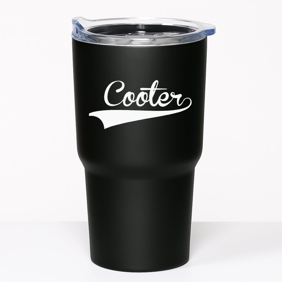 COOTER Baseball Vintage Retro Font Tumbler