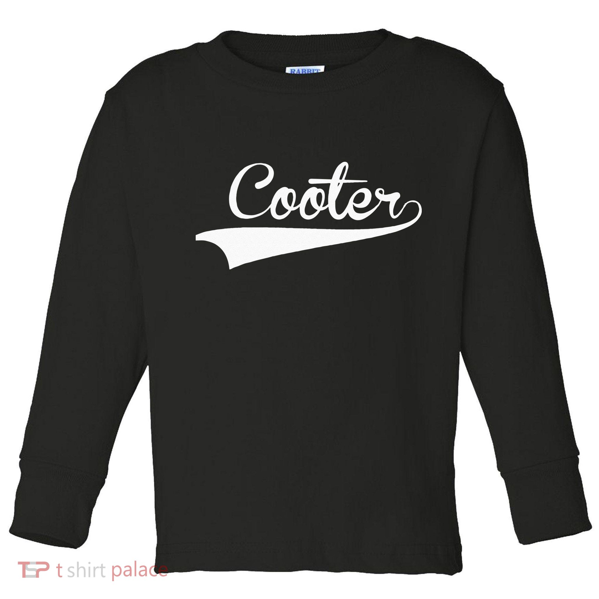 COOTER Baseball Vintage Retro Font Toddler Long Sleeve Shirt