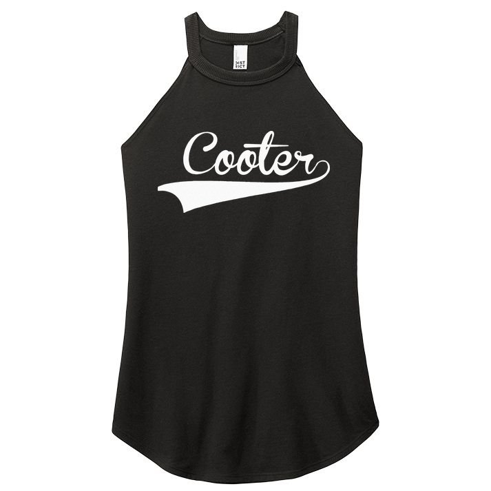 COOTER Baseball Vintage Retro Font Women's Perfect Tri Rocker Tank