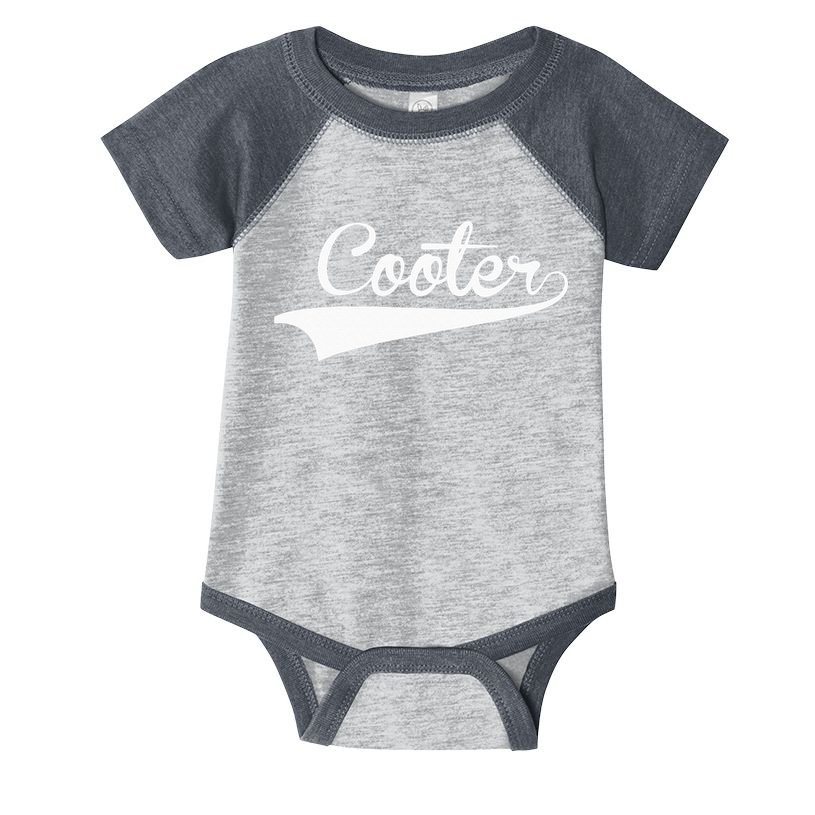 COOTER Baseball Vintage Retro Font Infant Baby Jersey Bodysuit
