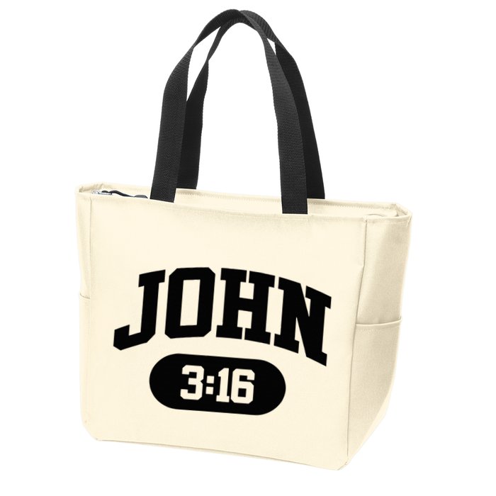 Christian Bible Verse John 316 Zip Tote Bag