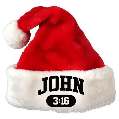 Christian Bible Verse John 316 Premium Christmas Santa Hat