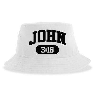 Christian Bible Verse John 316 Sustainable Bucket Hat