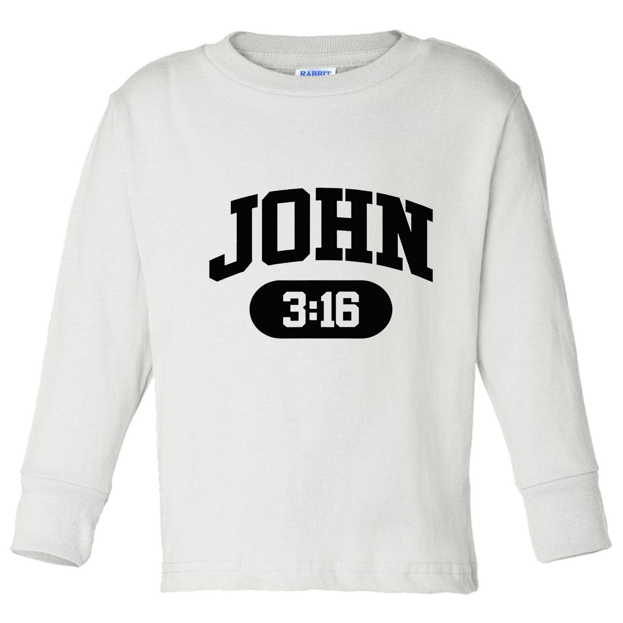 Christian Bible Verse John 316 Toddler Long Sleeve Shirt