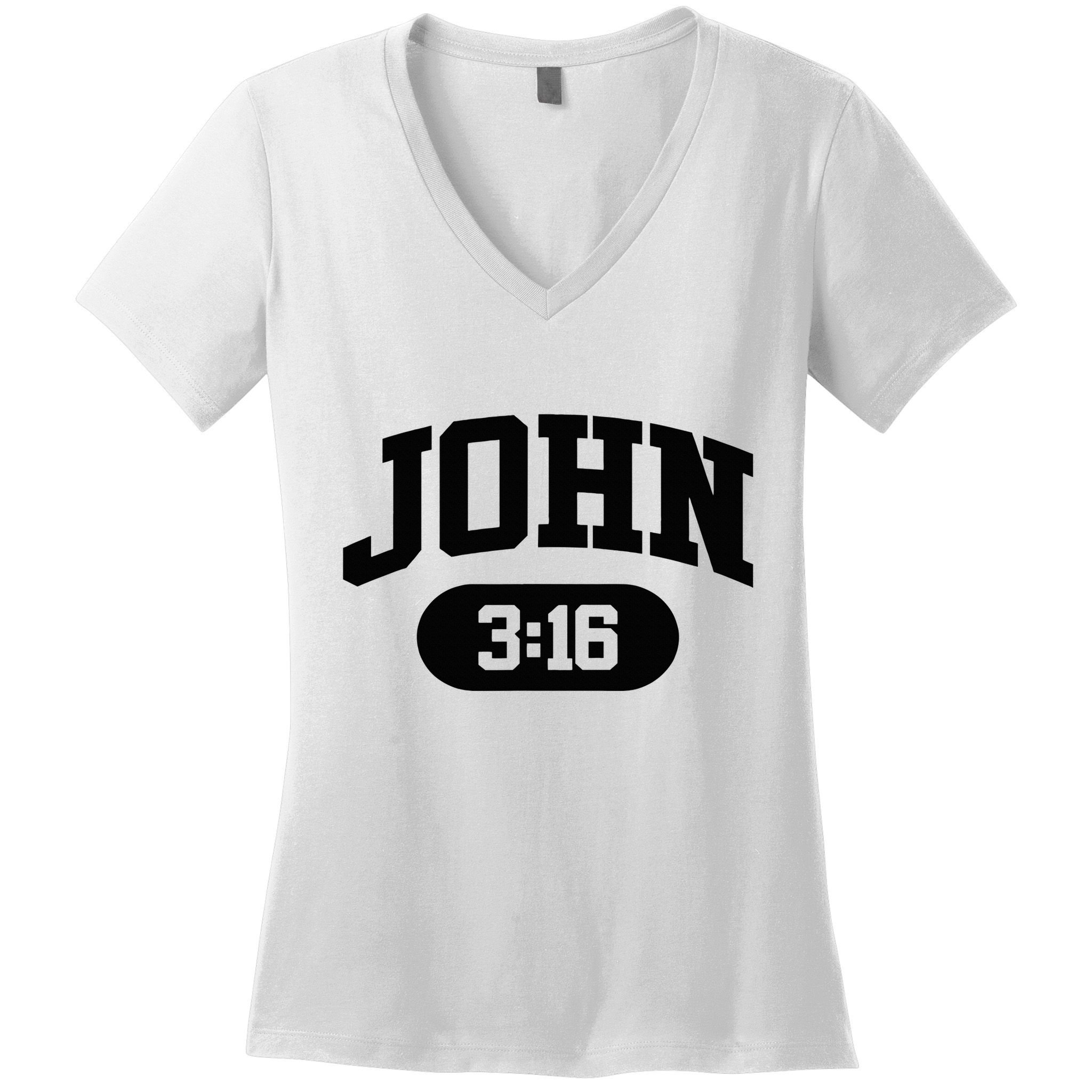 Christian Bible Verse John 316 Women's V-Neck T-Shirt