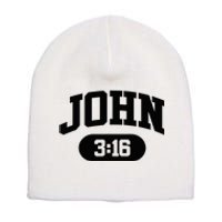 Christian Bible Verse John 316 Short Acrylic Beanie